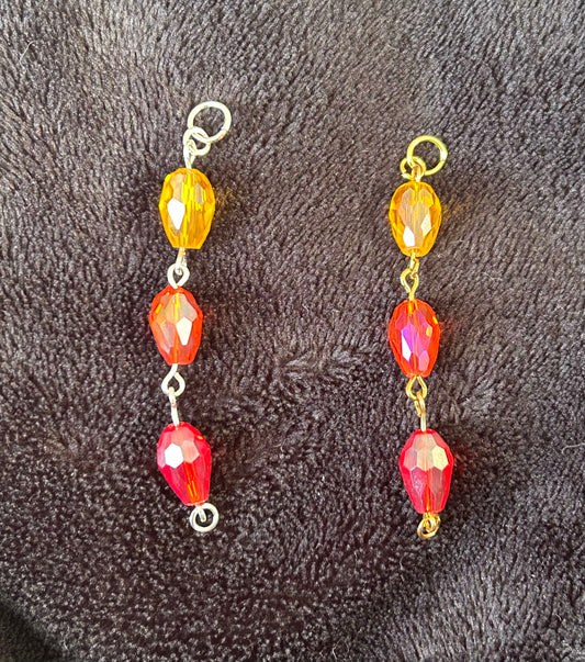 Nature theme teardrop bead glasses chain - customisable base colour