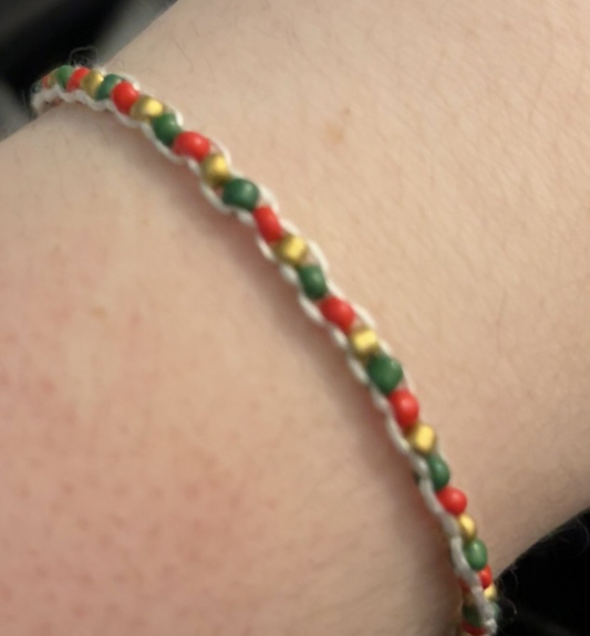 Custom beaded bracelet - GOLD base