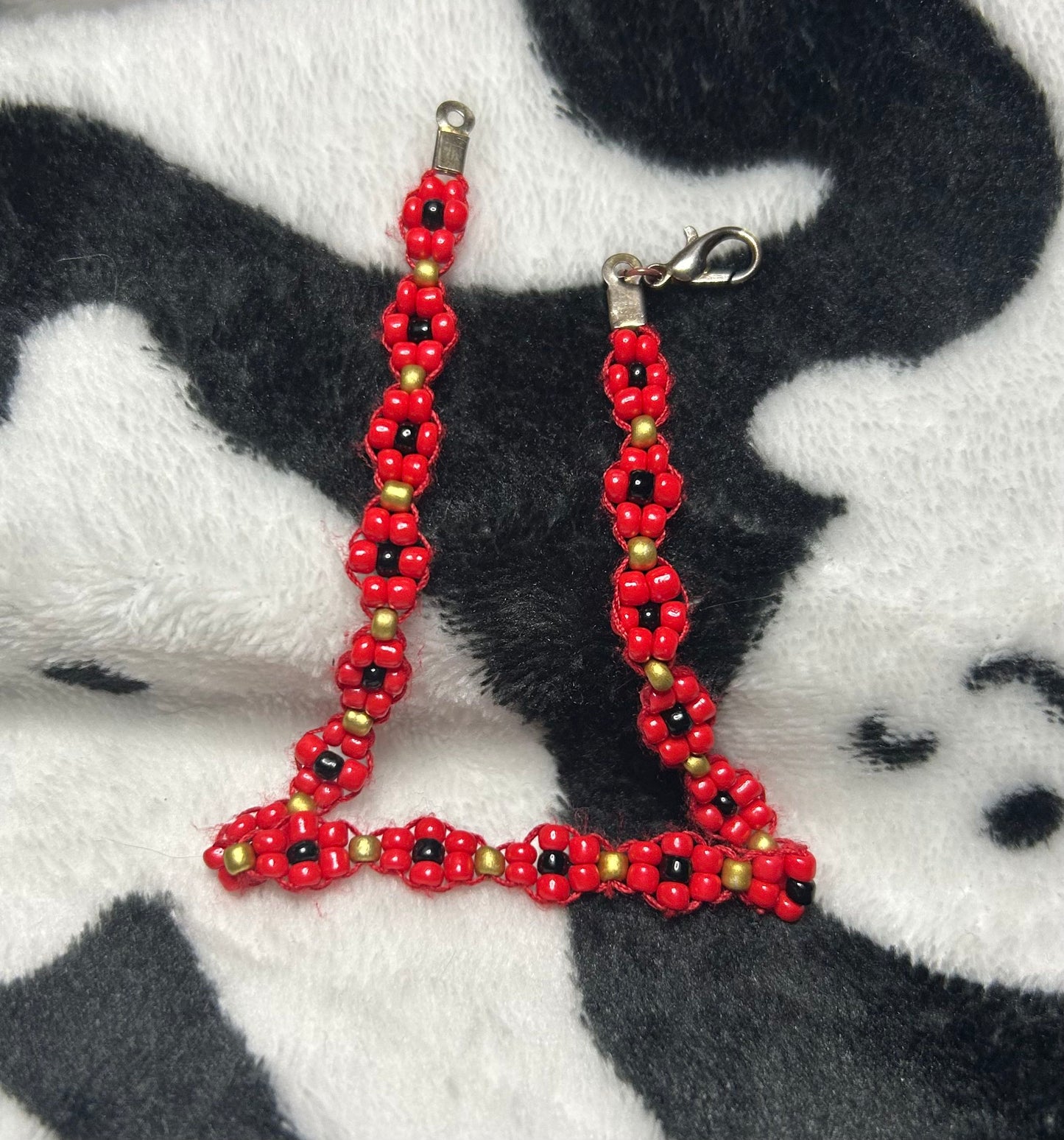 Poppy flower bracelet - Customisable base